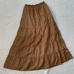 Women's Copper Silk Skirt